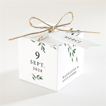 Boîte de dragées mariage a l'ombre de l'olivier