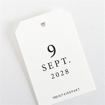 Etiquette mariage a l'ombre de l'olivier - Dos de l'étiquette