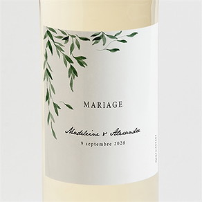 Etiquette de bouteille mariage a l'ombre de l'olivier