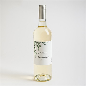 Etiquette de bouteille mariage a l'ombre de l'olivier - Mise en situation