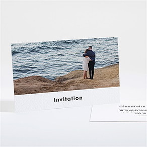 Carton d'invitation mariage tendresse