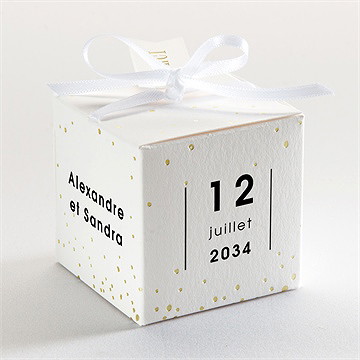 Boîte de dragées mariage tendresse - Dos de la boîte