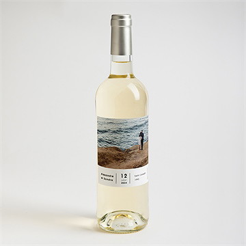 Etiquette de bouteille mariage tendresse - Mise en situation