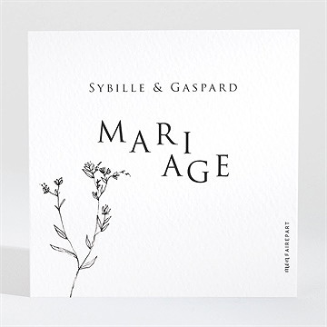 Carton réponse mariage délicate ficelle - Dos du carton