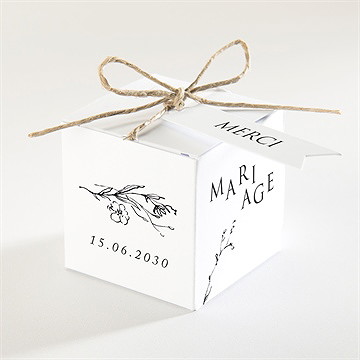 Boîte de dragées mariage délicate ficelle
