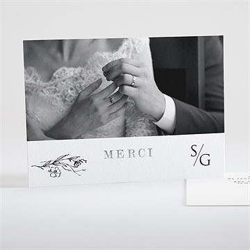 Remerciement mariage délicate ficelle