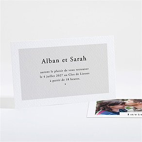 Carton d'invitation mariage que je t'aime