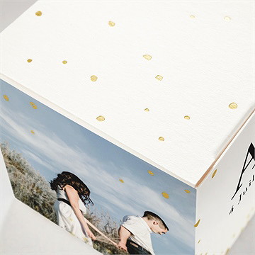 Boîte de dragées mariage que je t'aime - Marquage à chaud OR