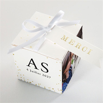 Boîte de dragées mariage que je t'aime - Dessus de la boîte