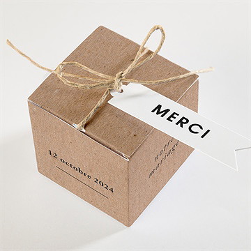 Boîte de dragées mariage précieux cadeau - Dessus de la boîte