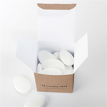 Boîte de dragées mariage précieux cadeau - Intérieur de la boîte