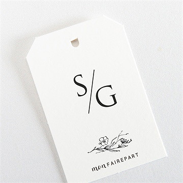 Etiquette mariage délicate ficelle - Dos de l'étiquette