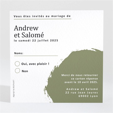 Carton réponse mariage love touch