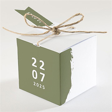 Boîte de dragées mariage love touch - Dos de la boîte