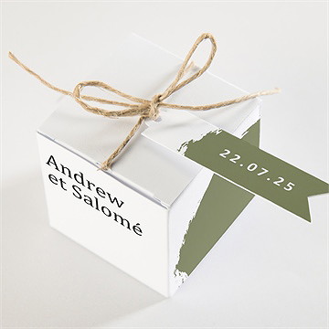 Boîte de dragées mariage love touch - Dessus de la boîte