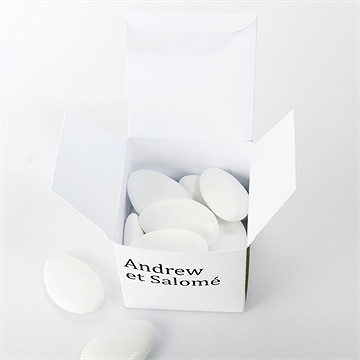 Boîte de dragées mariage love touch - Intérieur de la boîte