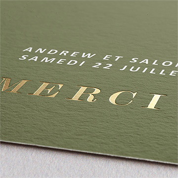 Remerciement mariage love touch - Marquage à chaud OR