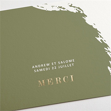 Remerciement mariage love touch - Détail de la carte