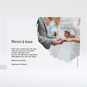 Remerciement mariage love touch - Dos de la carte