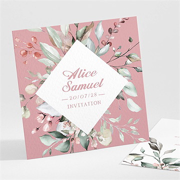 Carton d'invitation mariage baroque