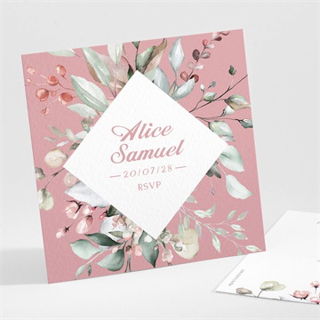 Carton réponse mariage baroque