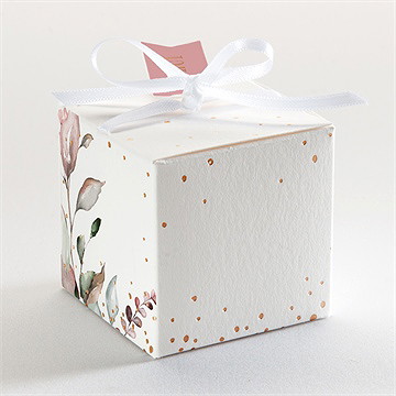 Boîte de dragées mariage baroque - Dos de la boîte