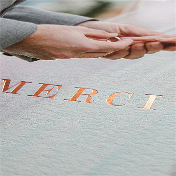 Remerciement mariage baroque - Marquage à chaud CUIVRE