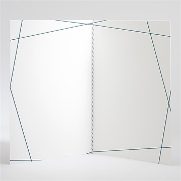 Livret de messe mariage bleu minimaliste - Intérieur du livret