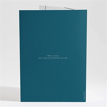 Livret de messe mariage bleu minimaliste - Dos du livret