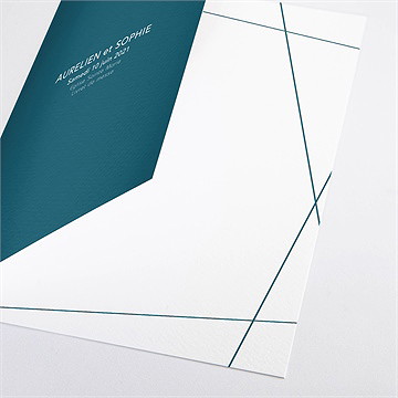 Livret de messe mariage bleu minimaliste - Détail du livret