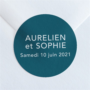 Sticker mariage bleu minimaliste