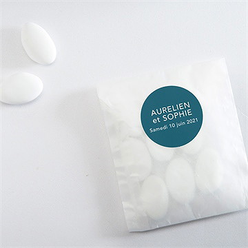 Sticker mariage bleu minimaliste - Mise en situation