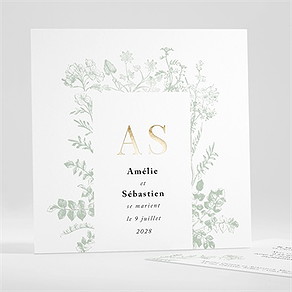 Faire-part mariage belle nature
