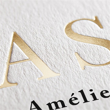 Faire-part mariage belle nature - Marquage à chaud OR