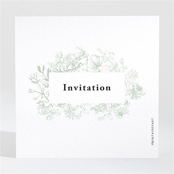 Carton d'invitation mariage belle nature - Dos du carton