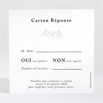 Carton réponse mariage belle nature