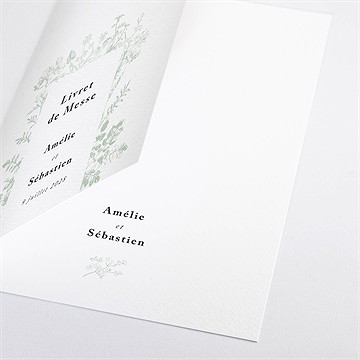 Livret de messe mariage belle nature - Détail du livret