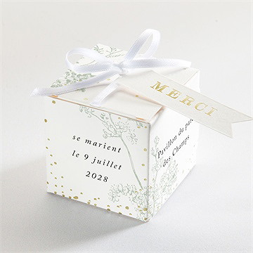 Boîte de dragées mariage belle nature