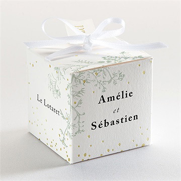 Boîte de dragées mariage belle nature - Dos de la boîte