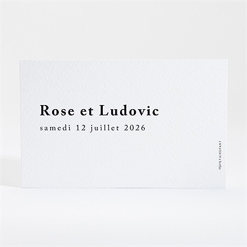 Carton d'invitation mariage mon roc - Dos du carton