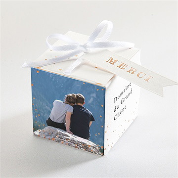 Boîte de dragées mariage mon roc