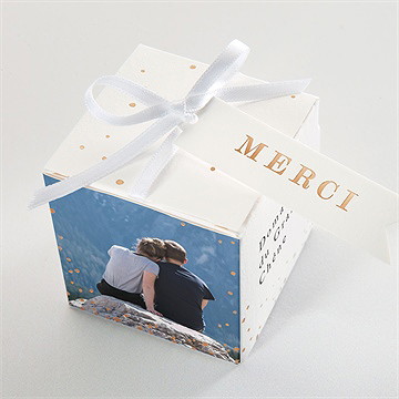 Boîte de dragées mariage mon roc - Dessus de la boîte