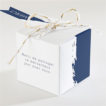 Boîte de dragées mariage l'essentiel - Dos de la boîte