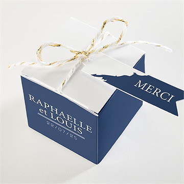 Boîte de dragées mariage l'essentiel - Dessus de la boîte