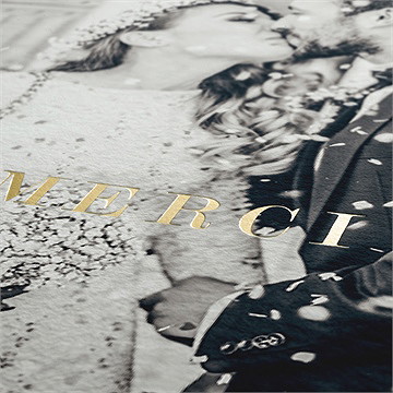 Remerciement mariage l'essentiel - Marquage à chaud OR