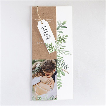 Faire-part mariage nature chic - Faire-part assemblé