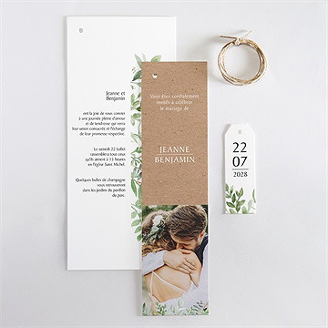 Faire-part mariage nature chic - Vue d'ensemble
