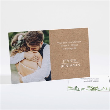 Carton d'invitation mariage nature chic