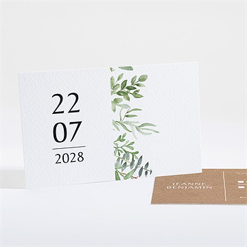 Carton réponse mariage nature chic