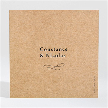 Carton d'invitation mariage photomaton - Dos de la carte